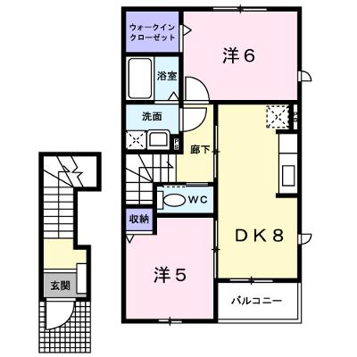 バーミィ・アールⅡ 203【管理NO：1-014828402-02030】 ★家具家電は申し込み後に搬入します★の外観画像