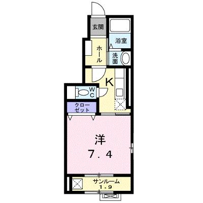 ビブレ　織田 101【管理NO：1-024375801-01010】 ★家具家電は申し込み後に搬入しますの外観画像