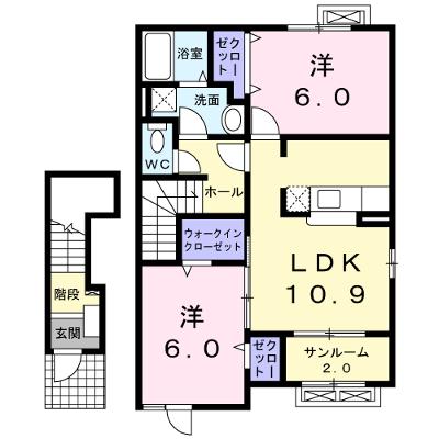 ヒルズ　キザキ　Ａ 203【管理NO：1-016490901-02030】 ★家具家電は申し込み後に搬入しますの外観画像