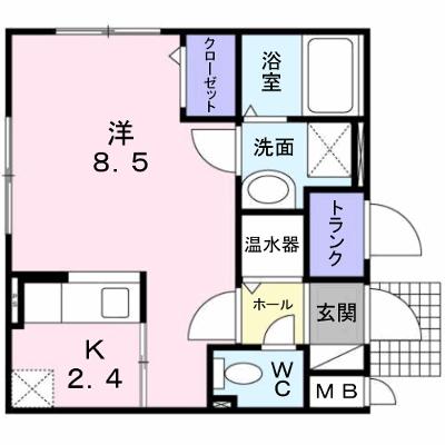 ＡｍｙⅡ 105【管理NO：1-015892501-01050】 ★家具家電は申し込み後に搬入します★の外観画像
