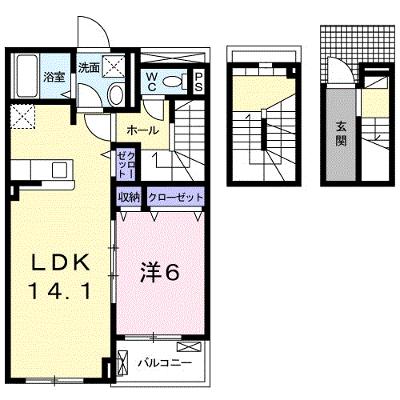メイプル　ヒルズ 302【管理NO：1-024413101-03020】 ★家具家電は申し込み後に搬入します 2026年07月中旬入居可能の外観画像