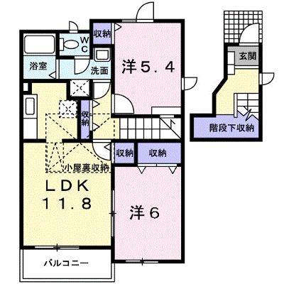 ヴィラ　ミニョン　Ｂ 201【管理NO：1-012453101-02010】 ★家具家電は申し込み後に搬入しますの外観画像