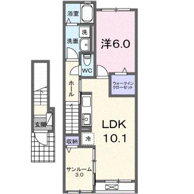 モン・ルクール 202【管理NO：1-028577301-02020】 ★家具家電は申し込み後に搬入します★ ★2026年09月中旬入居可能★の外観画像