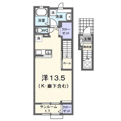 ラ・カサ・デ　Ｎ 203【管理NO：1-028155101-02030】 ★家具家電は申し込み後に搬入します 2026年09月中旬入居可能の外観画像