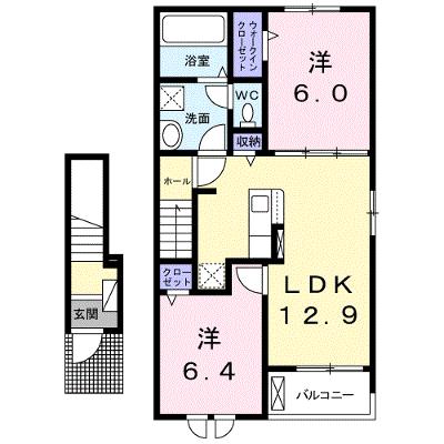 ラ・ヴィータＢ 203【管理NO：1-026703402-02030】 ★家具家電は申し込み後に搬入します★の外観画像
