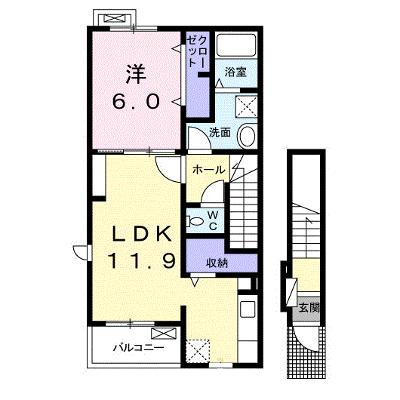 ルピナスⅡ 201【管理NO：1-024019401-02010】 ★家具家電は申し込み後に搬入します★の外観画像