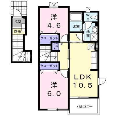 プラシード 201【管理NO：1-012316301-02010】 ★家具家電は申し込み後に搬入します★の外観画像