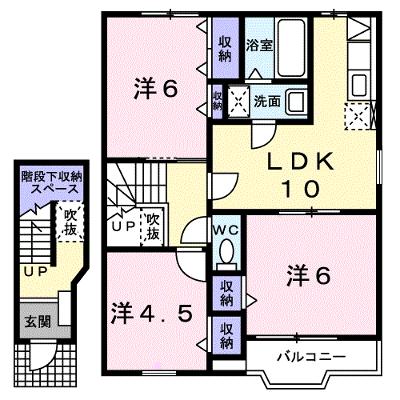 ボワ　メゾンⅡ 204【管理NO：1-011009902-02040】 ★家具家電は申し込み後に搬入しますの外観画像