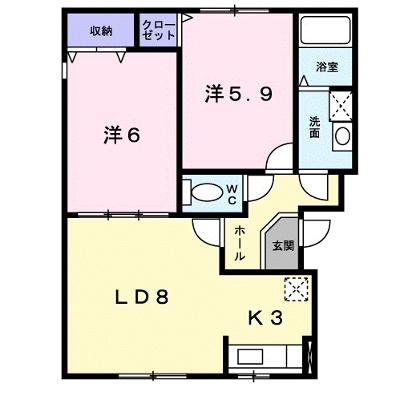 コウジィーコートⅡ 201【管理NO：1-012302601-02010】 ★家具家電は申し込み後に搬入します★の外観画像
