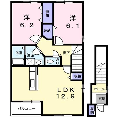 フレンシア桔梗 202【管理NO：1-011488701-02020】 ★家具家電は申し込み後に搬入します★の外観画像