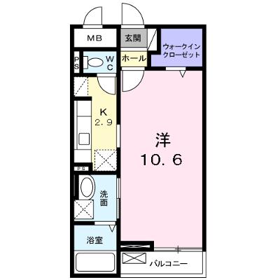 グランディ・フルール 103【管理NO：1-016008001-01030】 ★家具家電は申し込み後に搬入します★の外観画像