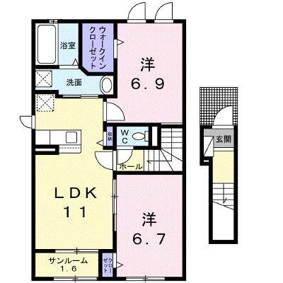 ジュノ・ホワイトＢ 202【管理NO：1-025981202-02020】 2026年07月下旬入居可能の外観画像