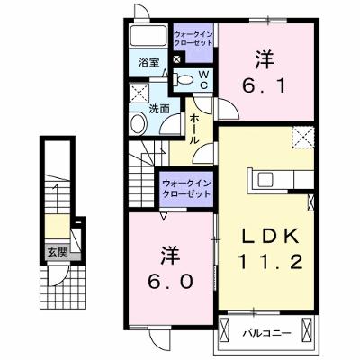 グラン　フルールⅡ 203【管理NO：1-018419202-02030】 ★家具家電は申し込み後に搬入します★の外観画像
