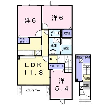 セレーノⅡ 203【管理NO：1-014027401-02030】 ★家具家電は申し込み後に搬入しますの外観画像