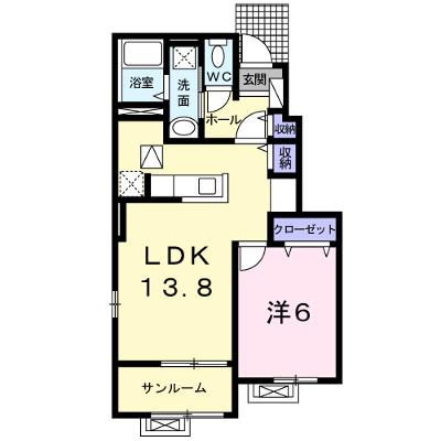 ラフィネⅣ 104【管理NO：1-018500301-01040】 ★家具家電は申し込み後に搬入します 2026年07月下旬入居可能の外観画像