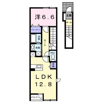 リベラル　Ｋ２ 201【管理NO：1-013534401-02010】の物件写真1