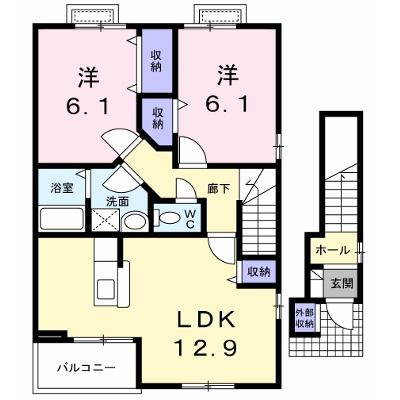 レインボーＯＴＡ 203【管理NO：1-011783501-02030】 ★家具家電は申し込み後に搬入します★の外観画像