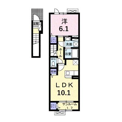 グラン　ソレイユ 202【管理NO：1-027214301-02020】 ★家具家電は申し込み後に搬入します★の外観画像