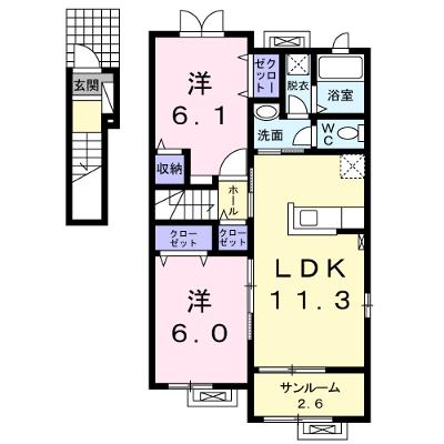 クレッシェンド 201【管理NO：1-020141301-02010】 ★家具家電は申し込み後に搬入します★ ★2026年08月中旬入居可能★の外観画像