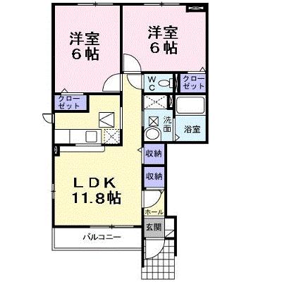 ラ・パヴァーヌＡ 101【管理NO：1-014564501-01010】 ★家具家電は申し込み後に搬入します★の外観画像