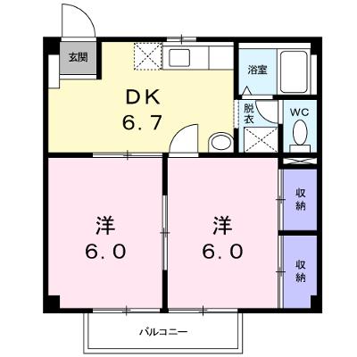 フランボワーズ 202【管理NO：1-005422101-02020】 ★家具家電は申し込み後に搬入します★の外観画像