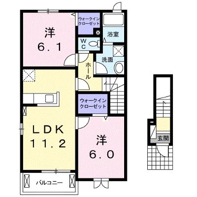 ブエナ　ローザ 201【管理NO：1-020397701-02010】 ★家具家電は申し込み後に搬入しますの外観画像