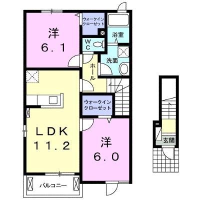 Ｗ・クイーンバリー　Ａ 201【管理NO：1-020279501-02010】 ★家具家電は申し込み後に搬入しますの外観画像