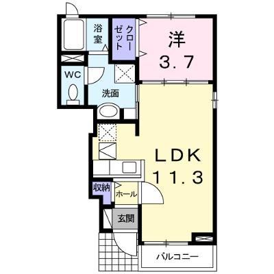 ラ・アムール　エ　クラージュ 104【管理NO：1-017382901-01040】 ★家具家電は申し込み後に搬入します★の外観画像