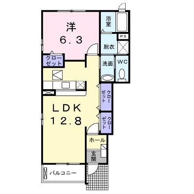 ジェルメ　Ａ 101【管理NO：1-015167401-01010】 ★家具家電は申し込み後に搬入します★の外観画像