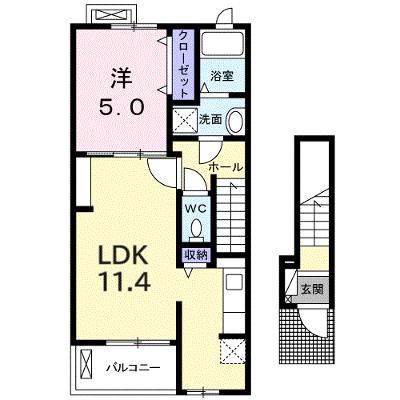 ベル・モンドＫ 204【管理NO：1-023195001-02040】 ★家具家電は申し込み後に搬入します★の外観画像