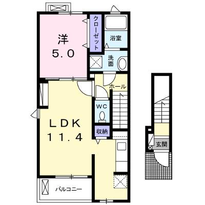 ベル・モンドＫ 201【管理NO：1-023195001-02010】 ★家具家電は申し込み後に搬入しますの外観画像
