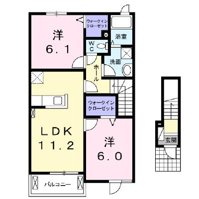 クレア 202【管理NO：1-020765301-02020】 ★家具家電は申し込み後に搬入しますの外観画像