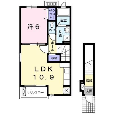 グラースメゾン 201【管理NO：1-017940001-02010】 ★家具家電は申し込み後に搬入します★の外観画像