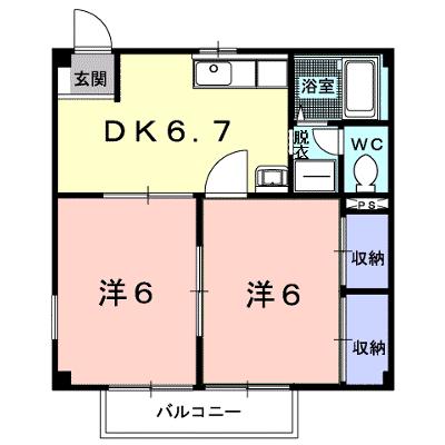 サンヒルズＡ 203【管理NO：1-004854101-02030】 ★家具家電は申し込み後に搬入します★の外観画像