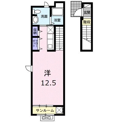 コーポかすみ 203【管理NO：1-021671101-02030】 ★家具家電は申し込み後に搬入します★の外観画像