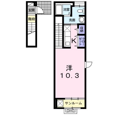 カーサ　ウィステリア 201【管理NO：1-019839501-02010】 ★家具家電は申し込み後に搬入します★の外観画像