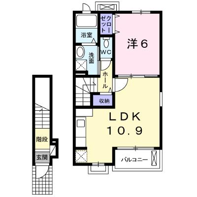 メゾン　ド　ソレイユ 204【管理NO：1-017489001-02040】 ★家具家電は申し込み後に搬入しますの外観画像