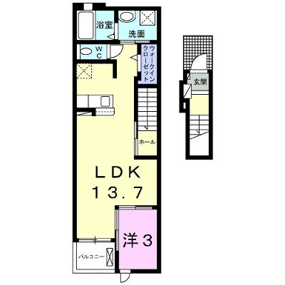 メゾンパークＢ 204【管理NO：1-027356802-02040】 ★家具家電は申し込み後に搬入しますの外観画像