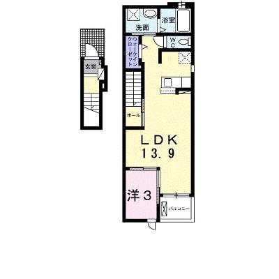 ＣＬＯＶＥ　ー　Ⅱ 201【管理NO：1-027114102-02010】 ★家具家電は申し込み後に搬入しますの外観画像