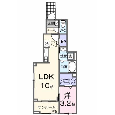 ルーチェフルサワＧＪ 106【管理NO：1-028655501-01060】 ★家具家電は申し込み後に搬入します★ ★2026年10月上旬入居可能★の外観画像