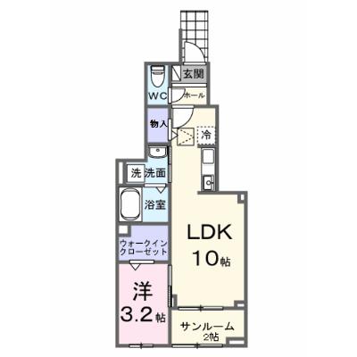 ルーチェフルサワＧＪ 104【管理NO：1-028655501-01040】 ★家具家電は申し込み後に搬入します★ ★2026年10月上旬入居可能★の外観画像