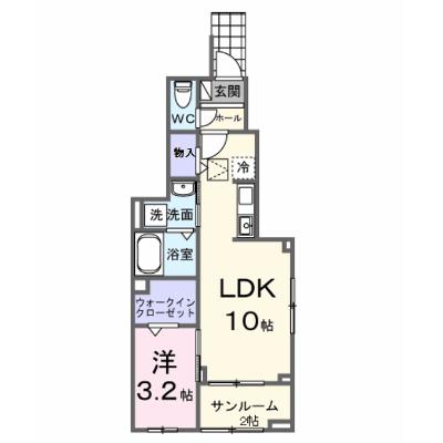ルーチェフルサワＧＪ 101【管理NO：1-028655501-01010】 ★家具家電は申し込み後に搬入します★ ★2026年10月上旬入居可能★の外観画像