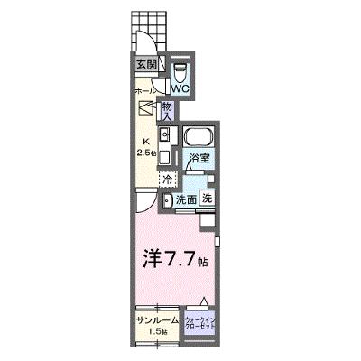 メル　クラール 101【管理NO：1-027761101-01010】 ★家具家電は申し込み後に搬入しますの外観画像
