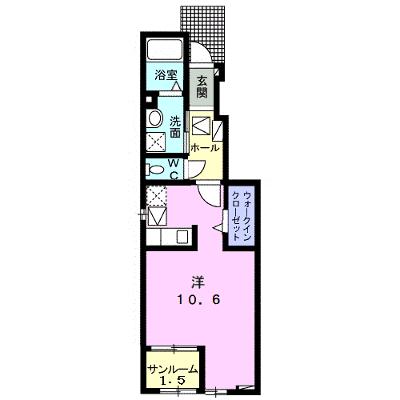 オパール・Ⅱ 102【管理NO：1-026341902-01020】 ★家具家電は申し込み後に搬入しますの外観画像