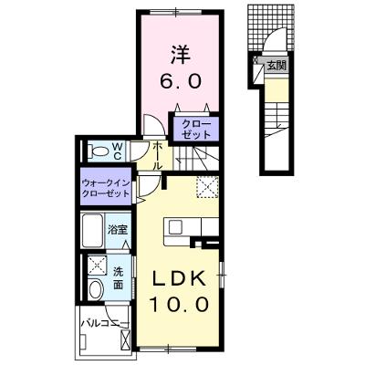 プリムローズ 201【管理NO：1-024651101-02010】 ★家具家電は申し込み後に搬入します★の外観画像