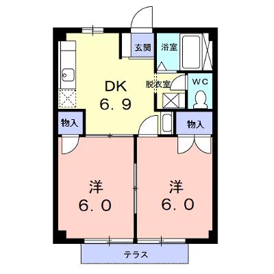 ニューシティ一森　Ⅱ 102【管理NO：1-003603901-01020】 ★家具家電は申し込み後に搬入します 2026年08月中旬入居可能の外観画像