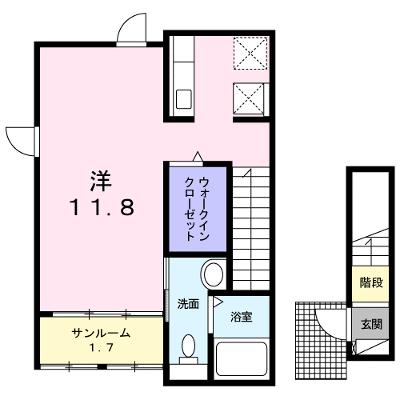 カーサ・フィオーレ 201【管理NO：1-021541601-02010】 ★家具家電は申し込み後に搬入します★の外観画像