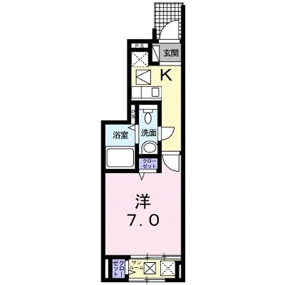 プラシード・Ⅱ 103【管理NO：1-020440701-01030】 ★家具家電は申し込み後に搬入します★の外観画像
