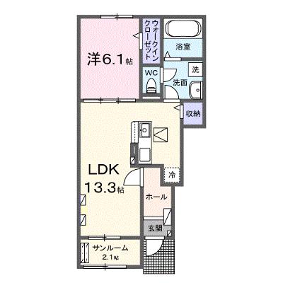 プレッソ冠木Ⅰ 102【管理NO：1-027222401-01020】 ★家具家電は申し込み後に搬入します★の外観画像