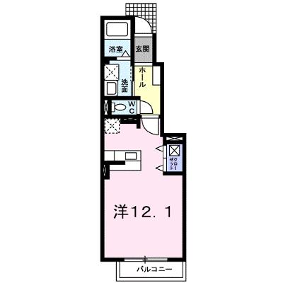 カーサ・フローラ 102【管理NO：1-014672301-01020】 ★家具家電は申し込み後に搬入します★の外観画像